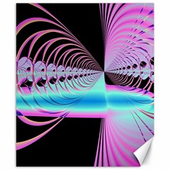 Blue And Pink Swirls And Circles Fractal Canvas 8  X 10  by Simbadda