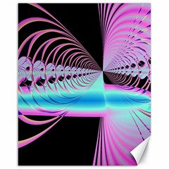 Blue And Pink Swirls And Circles Fractal Canvas 16  X 20   by Simbadda