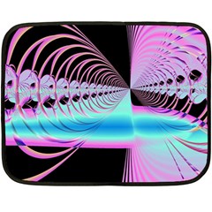 Blue And Pink Swirls And Circles Fractal Double Sided Fleece Blanket (mini)  by Simbadda