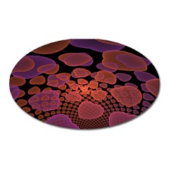 Heart Invasion Background Image With Many Hearts Oval Magnet by Simbadda