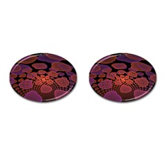 Heart Invasion Background Image With Many Hearts Cufflinks (oval) by Simbadda