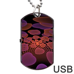 Heart Invasion Background Image With Many Hearts Dog Tag Usb Flash (two Sides)