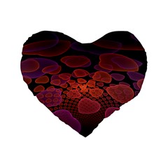 Heart Invasion Background Image With Many Hearts Standard 16  Premium Heart Shape Cushions by Simbadda