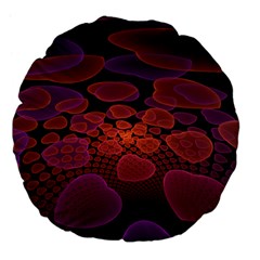 Heart Invasion Background Image With Many Hearts Large 18  Premium Flano Round Cushions by Simbadda