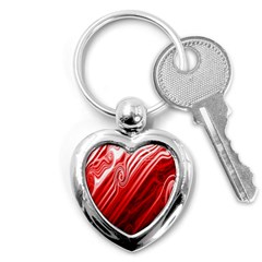 Red Abstract Swirling Pattern Background Wallpaper Key Chains (heart)  by Simbadda