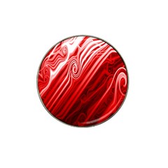 Red Abstract Swirling Pattern Background Wallpaper Hat Clip Ball Marker by Simbadda