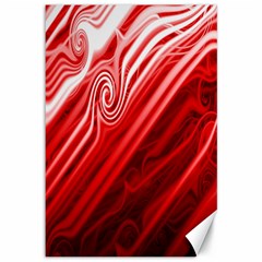 Red Abstract Swirling Pattern Background Wallpaper Canvas 12  X 18   by Simbadda