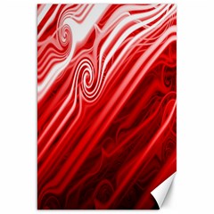 Red Abstract Swirling Pattern Background Wallpaper Canvas 20  X 30   by Simbadda