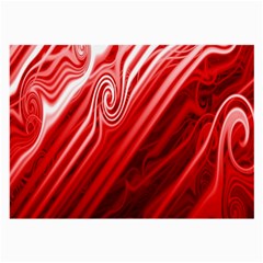 Red Abstract Swirling Pattern Background Wallpaper Large Glasses Cloth (2-side) by Simbadda