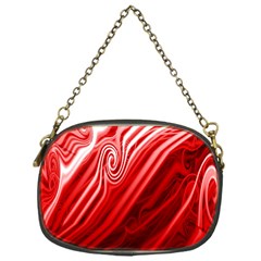 Red Abstract Swirling Pattern Background Wallpaper Chain Purses (one Side)  by Simbadda