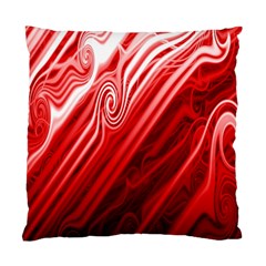 Red Abstract Swirling Pattern Background Wallpaper Standard Cushion Case (two Sides) by Simbadda