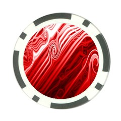 Red Abstract Swirling Pattern Background Wallpaper Poker Chip Card Guard (10 Pack) by Simbadda