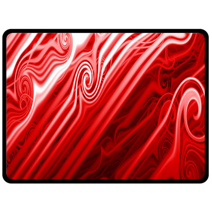 Red Abstract Swirling Pattern Background Wallpaper Fleece Blanket (Large) 