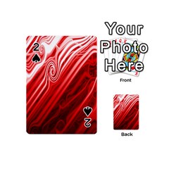 Red Abstract Swirling Pattern Background Wallpaper Playing Cards 54 (mini)  by Simbadda