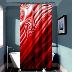 Red Abstract Swirling Pattern Background Wallpaper Shower Curtain 36  X 72  (stall)  by Simbadda