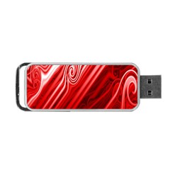 Red Abstract Swirling Pattern Background Wallpaper Portable Usb Flash (one Side) by Simbadda