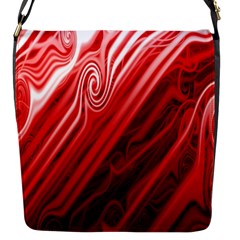 Red Abstract Swirling Pattern Background Wallpaper Flap Messenger Bag (s) by Simbadda