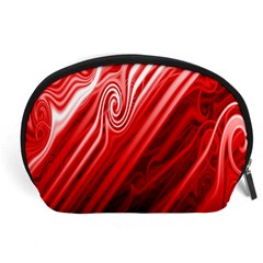 Red Abstract Swirling Pattern Background Wallpaper Accessory Pouches (large)  by Simbadda