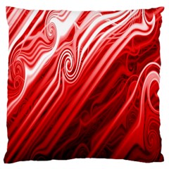 Red Abstract Swirling Pattern Background Wallpaper Standard Flano Cushion Case (one Side) by Simbadda