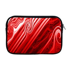 Red Abstract Swirling Pattern Background Wallpaper Apple Macbook Pro 17  Zipper Case by Simbadda