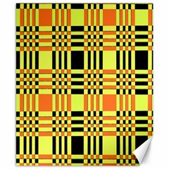 Yellow Orange And Black Background Plaid Like Background Of Halloween Colors Orange Yellow And Black Canvas 8  X 10  by Simbadda