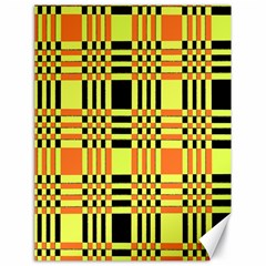 Yellow Orange And Black Background Plaid Like Background Of Halloween Colors Orange Yellow And Black Canvas 18  X 24   by Simbadda