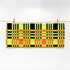 Yellow Orange And Black Background Plaid Like Background Of Halloween Colors Orange Yellow And Black Cosmetic Storage Cases by Simbadda