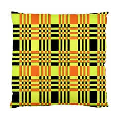 Yellow Orange And Black Background Plaid Like Background Of Halloween Colors Orange Yellow And Black Standard Cushion Case (two Sides)