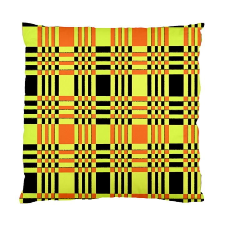 Yellow Orange And Black Background Plaid Like Background Of Halloween Colors Orange Yellow And Black Standard Cushion Case (Two Sides)