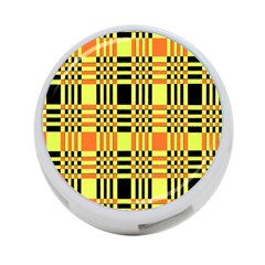 Yellow Orange And Black Background Plaid Like Background Of Halloween Colors Orange Yellow And Black 4-port Usb Hub (one Side) by Simbadda