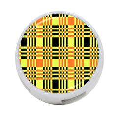 Yellow Orange And Black Background Plaid Like Background Of Halloween Colors Orange Yellow And Black 4-port Usb Hub (two Sides)  by Simbadda