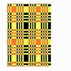 Yellow Orange And Black Background Plaid Like Background Of Halloween Colors Orange Yellow And Black Large Garden Flag (two Sides)