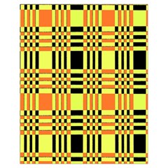 Yellow Orange And Black Background Plaid Like Background Of Halloween Colors Orange Yellow And Black Drawstring Bag (small)