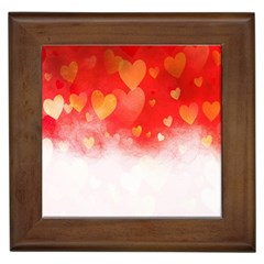 Abstract Love Heart Design Framed Tiles