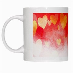 Abstract Love Heart Design White Mugs by Simbadda