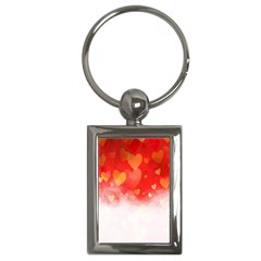 Abstract Love Heart Design Key Chains (rectangle)  by Simbadda