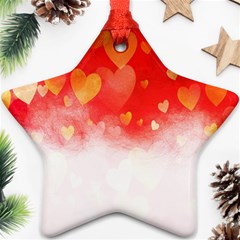 Abstract Love Heart Design Star Ornament (two Sides) by Simbadda