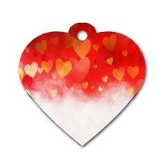 Abstract Love Heart Design Dog Tag Heart (two Sides) by Simbadda