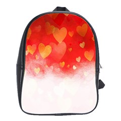 Abstract Love Heart Design School Bags(large)  by Simbadda