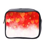 Abstract Love Heart Design Mini Toiletries Bag 2-Side Front