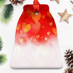 Abstract Love Heart Design Bell Ornament (two Sides) by Simbadda