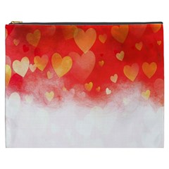 Abstract Love Heart Design Cosmetic Bag (xxxl) 