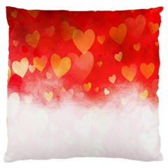 Abstract Love Heart Design Standard Flano Cushion Case (one Side) by Simbadda