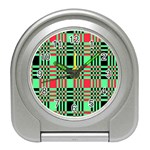 Bright Christmas Abstract Background Christmas Colors Of Red Green And Black Make Up This Abstract Travel Alarm Clocks Front