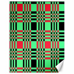 Bright Christmas Abstract Background Christmas Colors Of Red Green And Black Make Up This Abstract Canvas 12  X 16   by Simbadda