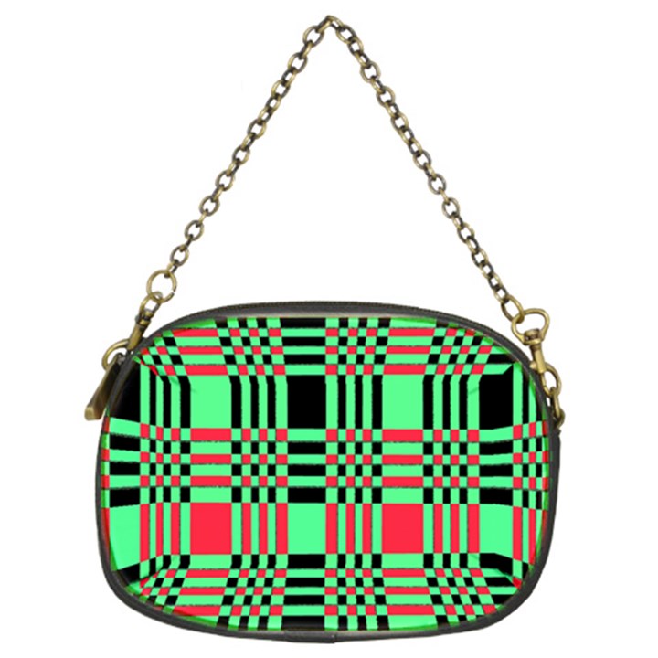 Bright Christmas Abstract Background Christmas Colors Of Red Green And Black Make Up This Abstract Chain Purses (Two Sides) 