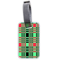 Bright Christmas Abstract Background Christmas Colors Of Red Green And Black Make Up This Abstract Luggage Tags (two Sides) by Simbadda