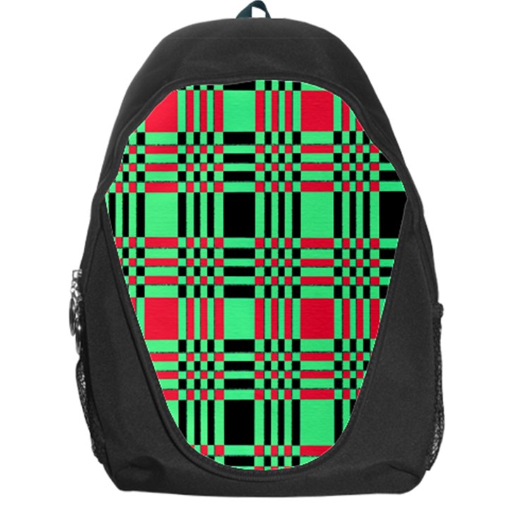 Bright Christmas Abstract Background Christmas Colors Of Red Green And Black Make Up This Abstract Backpack Bag