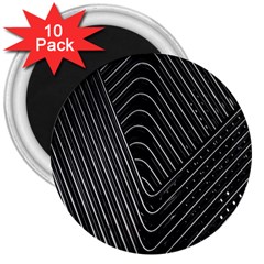 Chrome Abstract Pile Of Chrome Chairs Detail 3  Magnets (10 Pack)  by Simbadda