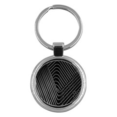 Chrome Abstract Pile Of Chrome Chairs Detail Key Chains (round)  by Simbadda